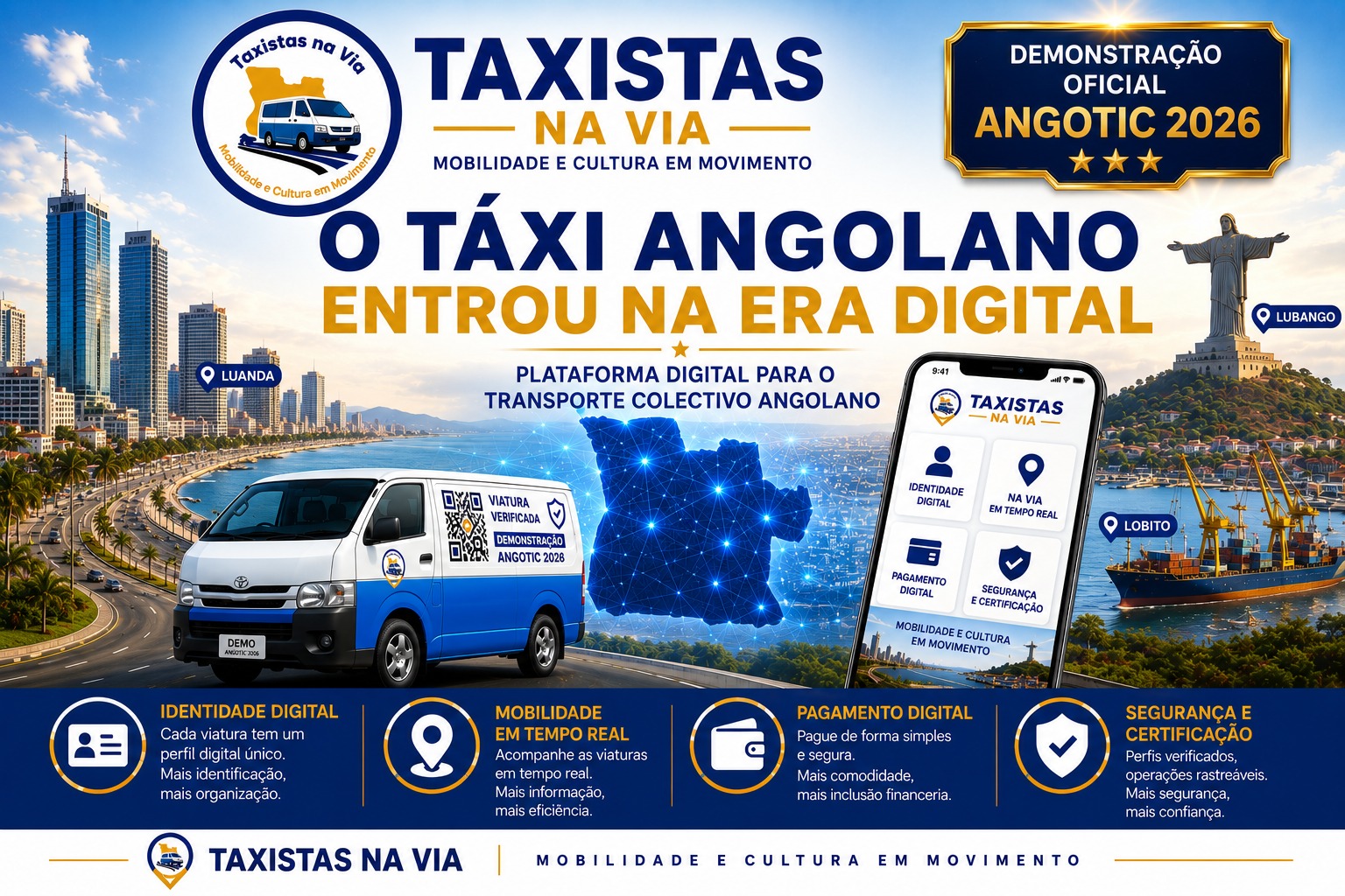 Demonstração Taxistas na Via ANGOTIC