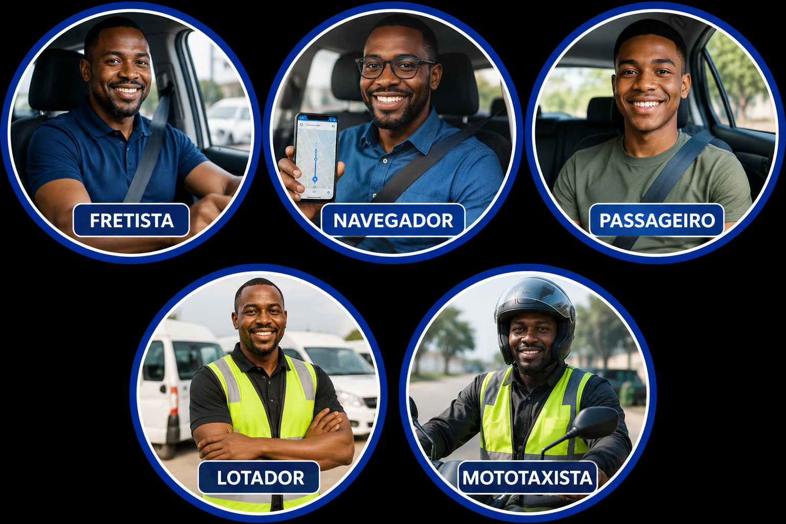Perfis do ecossistema Taxistas na Via
